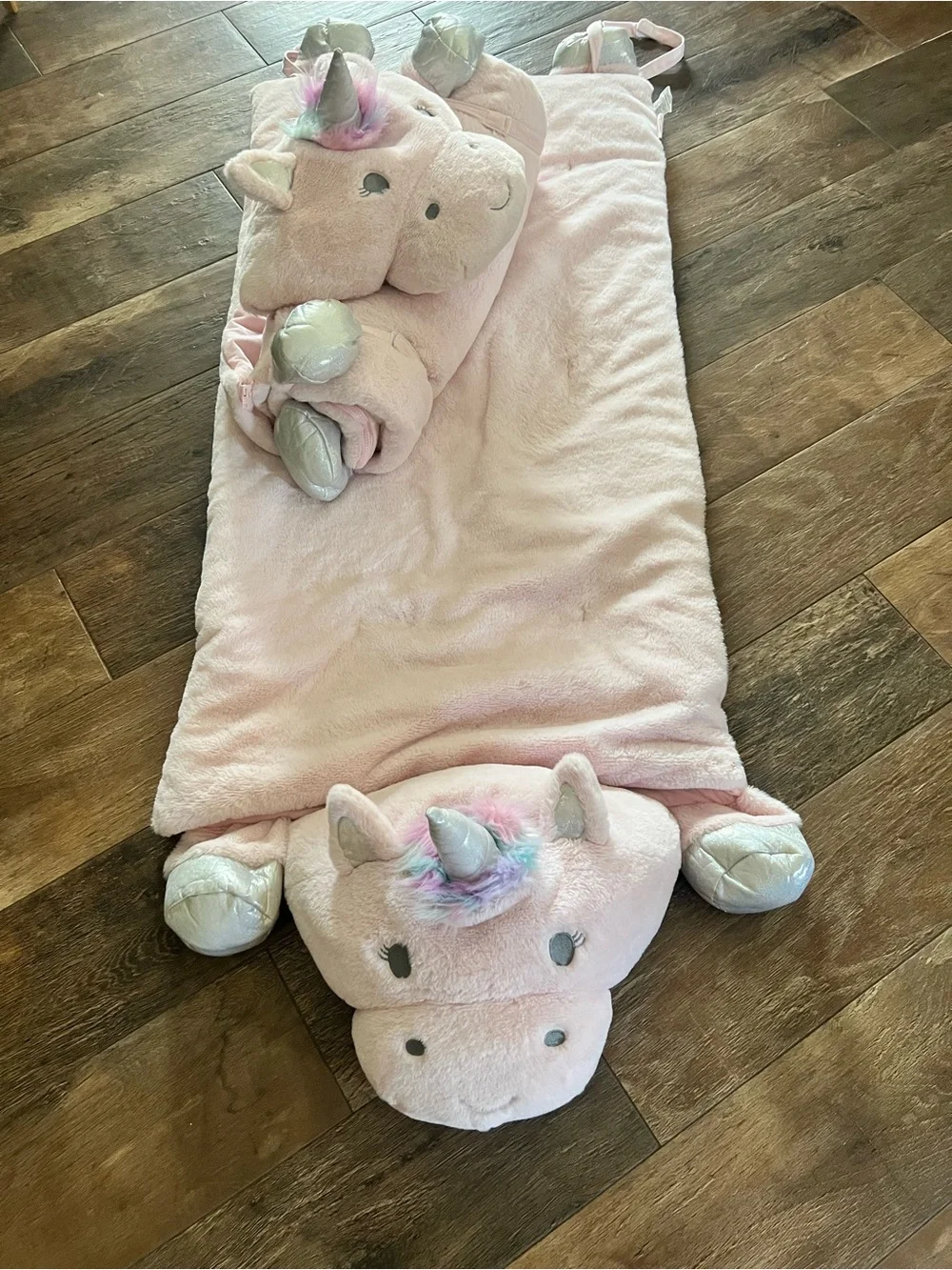 Frolics Kids Plush Pink Unicorn Sleeping Bag Slumber Sack Nap Mat 1 or 2